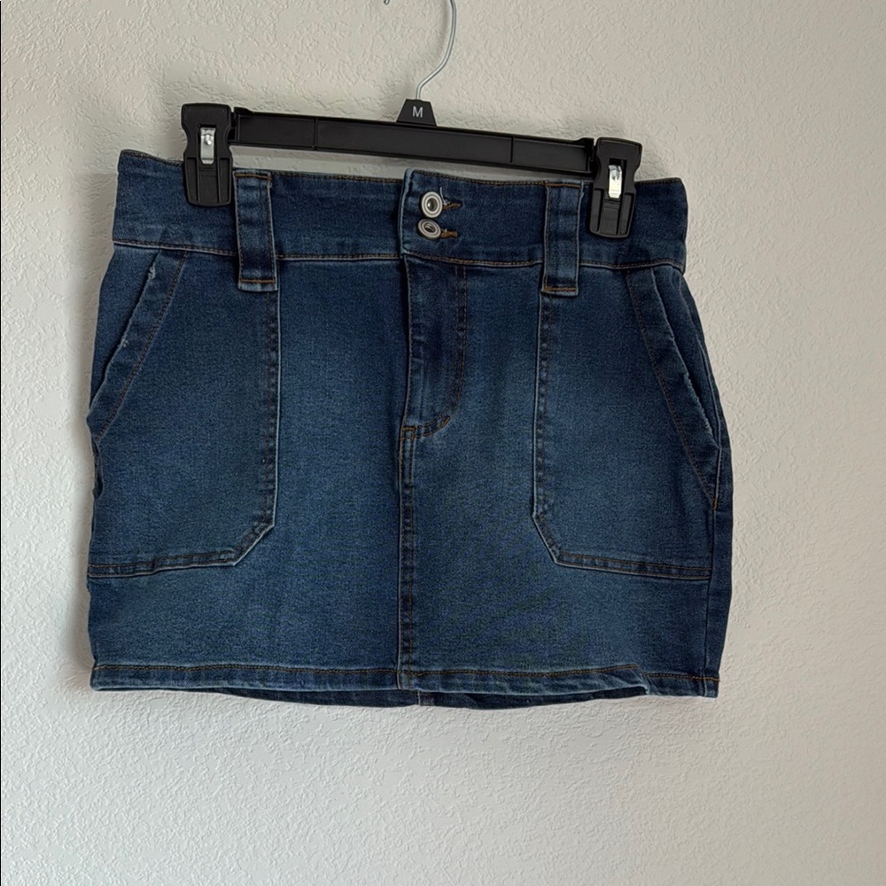 Denim Mini Skirt Regeneration by celebrity pink.